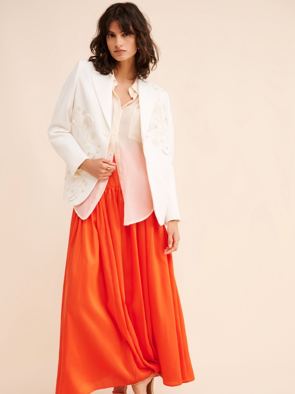 Pankaj and Nidhi Anthropologie Floral Freya Blazer